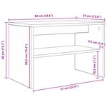 vidaXL Meuble TV Blanc 60 x 35 x 40 cm Bois d'ingénierie