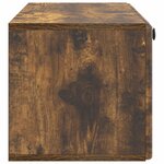 vidaXL Meuble TV mural Chêne fumé 59 5 x 31 x 30 cm Bois d'ingénierie
