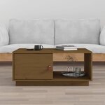 vidaXL Table basse Marron miel 80x50x35 5 cm Bois massif de pin