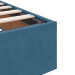 vidaXL Cadre de lit avec matelas Bleu 100 x 200 cm Velours