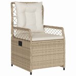 vidaXL Ensemble de salle à manger pour jardin 5 Pièces Beige polyrotin