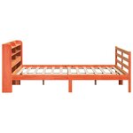 vidaXL Cadre de lit sans matelas cire marron 200x200cm bois pin massif
