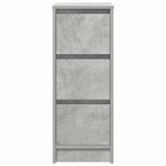 vidaXL Buffet gris béton 29 5x34x76 cm bois d'ingénierie