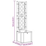 vidaXL Lit surélevé de jardin treillis système d'arrosage Anthracite
