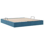 vidaXL Cadre de lit ottoman Bleu foncé 160 x 200 cm Velours