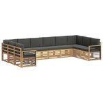 vidaXL Ensemble de canapés d'extérieur 10 pc Blanc et anthracite