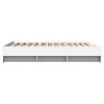 vidaXL Cadre de lit sans matelas blanc 135x190 cm bois d'ingénierie