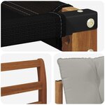 vidaXL Ensemble de canapés d'extérieur 4 pc Gris Naturel et Clair