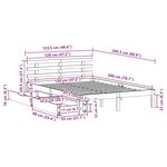 vidaXL Cadre de lit avec tiroirs sans matelas 120x200 cm