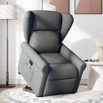 vidaXL Fauteuil de massage inclinable Gris foncé Tissu