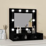 vidaXL Armoire à miroir avec LED noir 60x31 5x62 cm