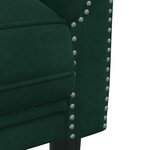 vidaXL Canapé 2 places vert foncé velours