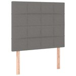 vidaXL Sommier à lattes de lit avec matelas et LED Gris foncé 80x200cm