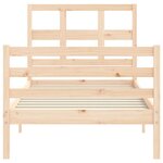 vidaXL Cadre de lit sans matelas 90x200 cm bois massif