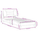 vidaXL Cadre de lit avec LED sans matelas gris 80x200 cm
