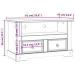 vidaXL Meuble TV Gamme Corona pin mexicain 91x43x56 cm