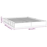 vidaXL Cadre de lit sans matelas blanc 180x200 cm bois massif