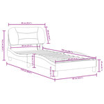 vidaXL Cadre de lit avec LED sans matelas Hvar gris foncé 80x200 cm tissu