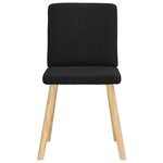 vidaXL Chaises à manger lot de 6 noir tissu