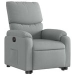 vidaXL Fauteuil inclinable électrique gris clair tissu