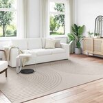 vidaXL Tapis de surface HUARTE Crème 280 x 200 cm Polyester