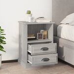 vidaXL Tables de chevet 2 Pièces sonoma gris 43x36x60 cm