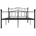 vidaXL Cadre de lit sans matelas noir métal 160x200 cm