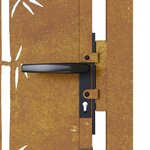 vidaXL Portail de jardin 105x155 cm acier corten design de bambou