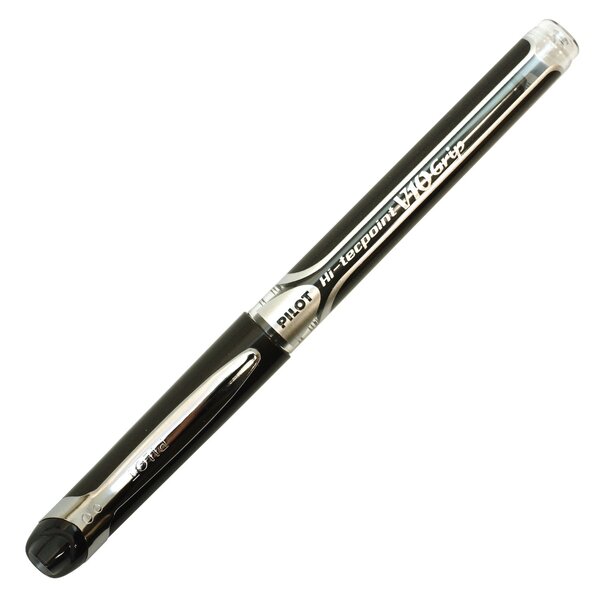 Stylo roller Hi-Tec V10 grip pointe aiguille noir PILOT