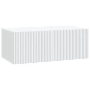 vidaXL Meuble TV mural Blanc 78 5 x 41 x 30 cm Bois d'ingénierie