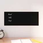 vidaXL Tableau noir magnétique mural Noir 50x20 cm Verre trempé