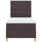 vidaXL Lit à ressorts avec matelas Marron foncé 80 x 200 cm tissu