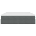 vidaXL Lit avec rangement et matelas Gris foncé 180 x 200 cm Polyester