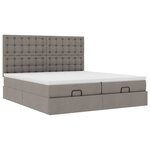 VidaXL Cadre de lit ottoman avec matelas taupe 180x200 cm tissu