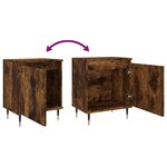 vidaXL Tables de chevet 2 Pièces chêne fumé 40x30x50 cm bois d'ingénierie