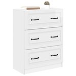 vidaXL Armoire à tiroirs Blanc brillant 66 x 34 5 x 87 cm