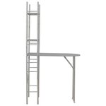 vidaXL Ensemble à dîner pliant 3 Pièces et étagère de rangement MDF acier