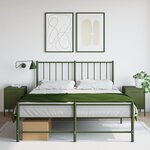 vidaXL Tables de chevet 2 Pièces vert olive 36x39x50 5 cm acier