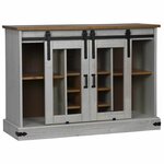 vidaXL Buffet HALDEN 2 portes coulissantes blanc 112x40x80 cm