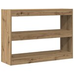 vidaXL Bibliothèque/Séparateur de pièce - Chêne artisan - 100x30x72 cm - Fabriqué en bois d'ingénierie