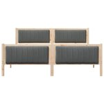 vidaXL Cadre de lit avec tête de lit marron et gris foncé 180 x 200 cm