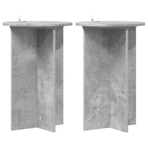 vidaXL Support de Plante 2 pièces Gris béton Ø40 x 60 cm