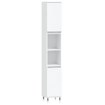 vidaXL Ensemble d'armoires salle de bain 3 Pièces blanc bois d'ingénierie