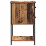 vidaXL Cabinet de chevet avec tiroir 2 Pièces Bois ancien 32 x 42 x 70 cm