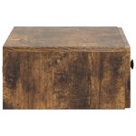 vidaXL Table d'appoint murale Chêne fumé 59 x 34 5 x 17 cm