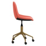 vidaXL Chaises pivotantes à manger lot de 2 Rose Velours