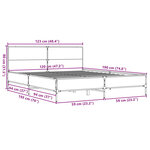 vidaXL Cadre de lit sans matelas chêne marron 120x190 cm
