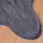 vidaXL Tapis en Peau de Mouton Synthétique Anthracite 80 x 120 cm