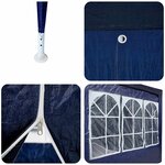 vidaXL Tente de fête Bleu et Blanc 800 x 400 x 266 cm