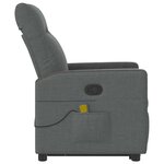 vidaXL Fauteuil de massage inclinable Gris foncé Tissu
